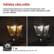 LED zahradní nástěnné svítidlo s čidlem soumraku, 19,8 x 15 x 29,8 cm, 1 x E27, 15 W