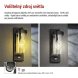 LED zahradní nástěnné svítidlo s čidlem soumraku, 12,8 x 8 x 27 cm, 1 x E27, 15 W
