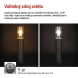 LED zahradní sloupkové svítidlo, 14 x 14 x 50 cm, 1 x E27, 15 W