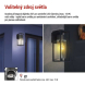 LED zahradní nástěnné svítidlo, 12,8 x 11 x 27 cm, 1 x E27, 15 W