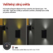 LED zahradní nástěnné svítidlo, 8,8 x 6,7 x 15,3 cm, 2 x GU10, 35 W