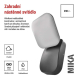 LED zahradní nástěnné svítidlo, 12 x 12 x 20 cm, 12,5 W, teplá bílá