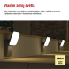 LED zahradní nástěnné svítidlo, 12 x 12 x 20 cm, 12,5 W, teplá bílá