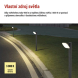 LED zahradní sloupkové svítidlo, 12 x 12 x 50 cm, 12,5 W, teplá bílá