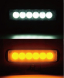 LED světlo obdélníkové, bílé/oranžové, 6x3W/6x1W, 160mm, ECE R10