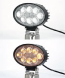 LED světlo oválné, bílé/oranžové, 8x3W/8x1W, 140mm, ECE R10