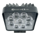 LED světlo hranaté, bílé/oranžové, 9x3W/9x1W, 117x117mm, ECE R10