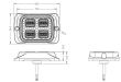 PREDATOR 16x1W LED, 12-24V, oranžový, ECE R65