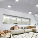 LED mini panel koupelnový 2v1, 3CCT, podhledový/přisazený, 12W, 1020lm, IP54, stříbrná, kulatý