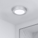 LED mini panel koupelnový 2v1, 3CCT, podhledový/přisazený, 12W, 1020lm, IP54, stříbrná, kulatý
