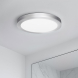 LED mini panel koupelnový 2v1, 3CCT, podhledový/přisazený, 18W, 1530lm, IP54, stříbrná, kulatý