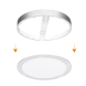 LED mini panel koupelnový 2v1, 3CCT, podhledový/přisazený, 18W, 1530lm, IP54, stříbrná, kulatý