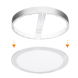 LED mini panel koupelnový 2v1, 3CCT, podhledový/přisazený, 24W, 2040lm, IP54, stříbrná, kulatý