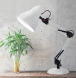 Retro stolní lampa UFFICIO, černá barva