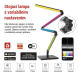 GoSmart LED stojací lampa, černá, 175 cm, teplá bílá / RGB, WiFi