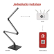 GoSmart LED stojací lampa, černá, 175 cm, teplá bílá / RGB, WiFi