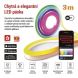 GoSmart ohebný LED pásek NEON bílý, 3 m, 24 W, RGB, stmívatelný, WiFi
