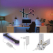 GoSmart LED svítidlo Lines černé, 9 dílů, 34 W, RGB, stmívatelné, WiFi