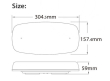 AKU LED rampa oranžová+bílá, 84LEDx0,5W, magnet, 12-24V, 304mm, ECE R65 R10