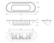 LED světlo nástěnné s couvacím světlem, bílé, 57W, ECE R65