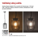 LED zahradní závěsné svítidlo SALVIA, 16 × 16 × 32 cm, 1 × E27, 15 W