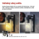 LED zahradní nástěnné svítidlo ZALA, 14,5 × 8,9 × 26,2 cm, 1 × E27, 15 W