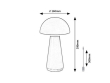 ISHTAR LED Venkovní stmívatelná dotyková nabíjecí stolní lampa LED/3W/5V 2000mAh IP44