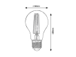 LED Filament žárovka čirá A60 6W/E27/700Lm/CCT 2700K-6500K/Dim