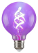 LED Spiral Filament žárovka Amber G95 RGB 4W/E27/300Lm/2700K/Dim