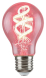 LED Spiral Filament žárovka Amber A60 4W/E27/300Lm/2700K+RGB/Dim