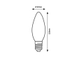 SMD LED Smart Candle žárovka E14 C37 5W 450lm CCT 2700-6500K+RGB