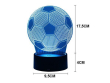 Fotbalová noční lampa 3D LED barvy + dálkové ovládání