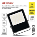 LED reflektor VISIO, 100 W, černý, neutrální bílá