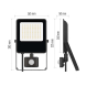 LED reflektor VISIO s pohybovým čidlem, 50 W, černý, neutrální bílá