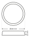 Podhledové světlo LED, 230mm, 230V/18W, DŘEVO,TR-73S, přisazené