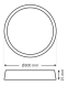 Podhledové světlo LED, 300mm,230V/24W, DŘEVO žluté,TRIXLINE TR-76S