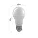 LED žárovka Classic A60 / E27 / 10,5 W (75 W) / 1 060 lm / teplá bílá /krokově stmívatelná
