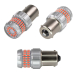 LED BA15s červená, 12V, 60LED/3014SMD, 360°