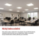 LED panel BAXXO 60×60, čtvercový přisazený bílý, 36W neutr. bílá UGR