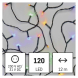 LED vánoční řetěz, 12 m, venkovní i vnitřní, multicolor, programy, časovač