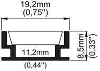 Profil pro moduly LED průhledný zapuštěné L: 1m hliník