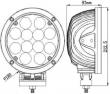 Pracovní světlo LED 4,5” 10-30V/18W dálkové, 115mm