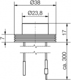 Modul: LED Barva: bílá teple 1155mW 100lm 3,3VDC 45°