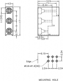 Objímka diody LED 3mm polyamid úhlová černá UL94V-2 H: 15,3mm
