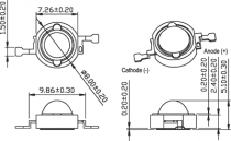 LED výkonová EMITER jantarová 23,3÷30lm 120° P: 1W 2÷3V
