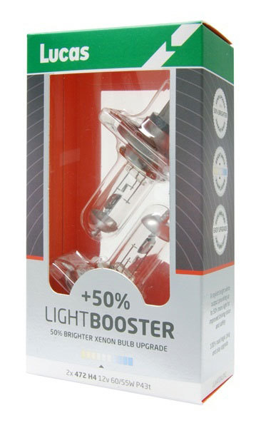 Autožárovky 12V H4 60-55W +50% sada Lightbooster Lucas - P43t