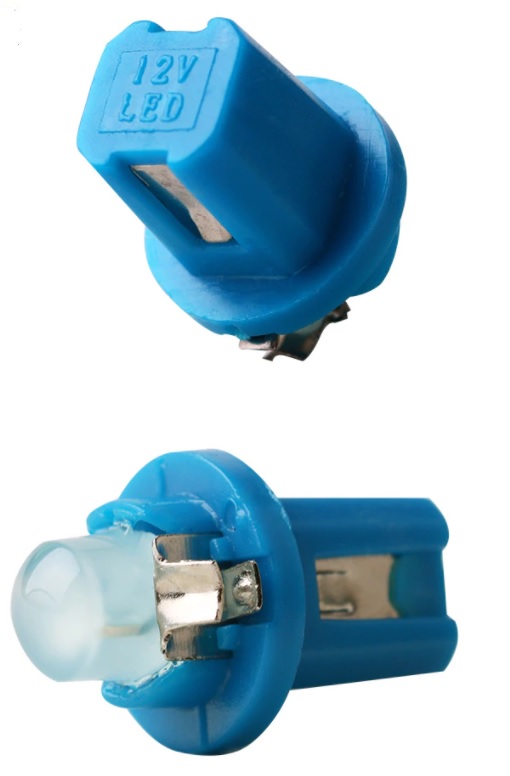 LED žárovka B8,5D 12V modrá