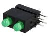 LED zakrytovaný zelená 3mm Poč.diod: 2 2mA 60° 1÷5mcd