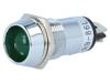 Kontrolka: LED vydutá zelená 24VDC Ø14,2mm IP40 mosaz