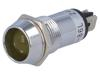 Kontrolka: LED vydutá žlutá 24VDC Ø14,2mm IP40 mosaz